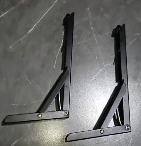 Folding Shelf Brackets - Heavy Duty Metal Collapsible Shelf Bracket (Pack of 2)